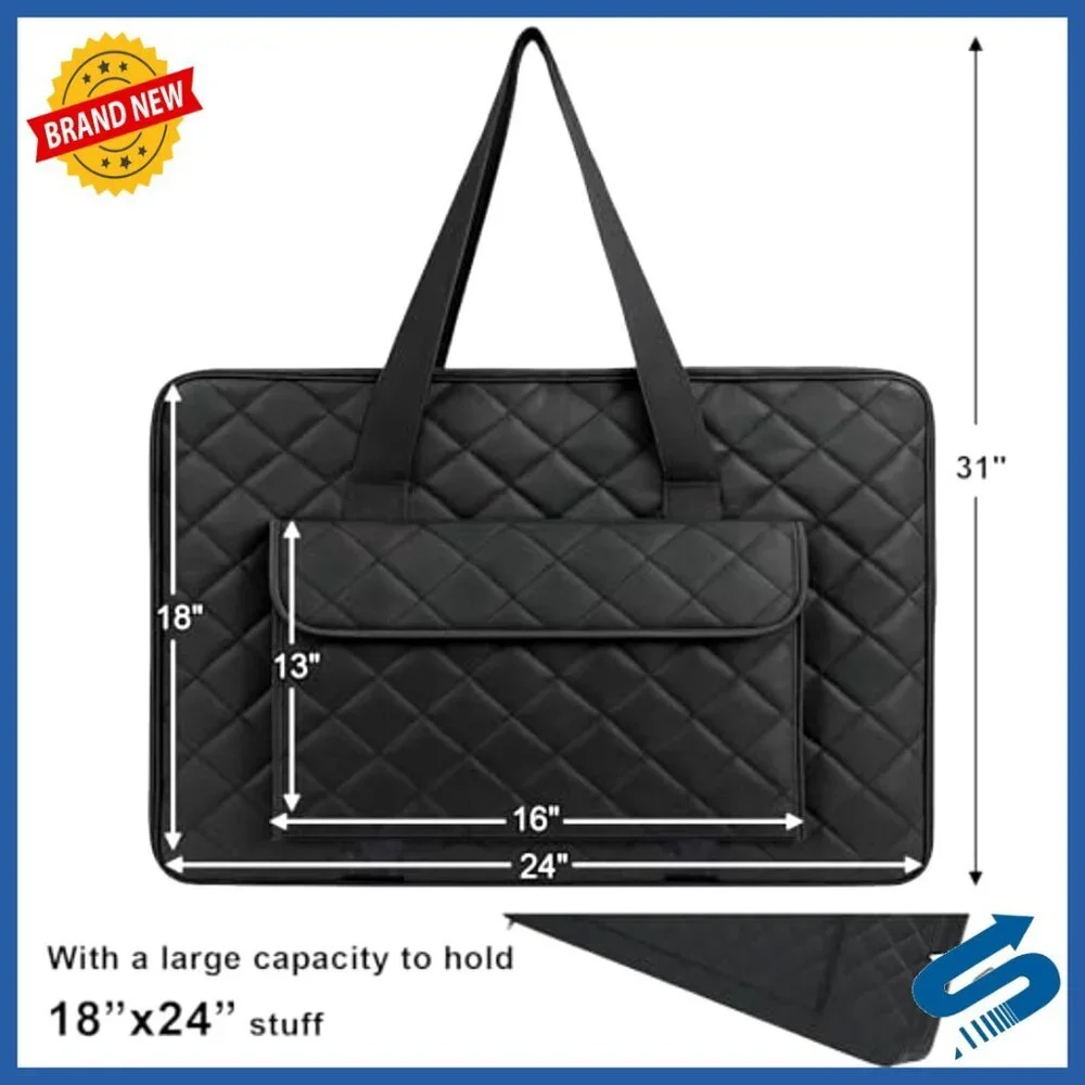 Lightweight Art Portfolio Bag Portable Storage Case for Posters Drawing Boards